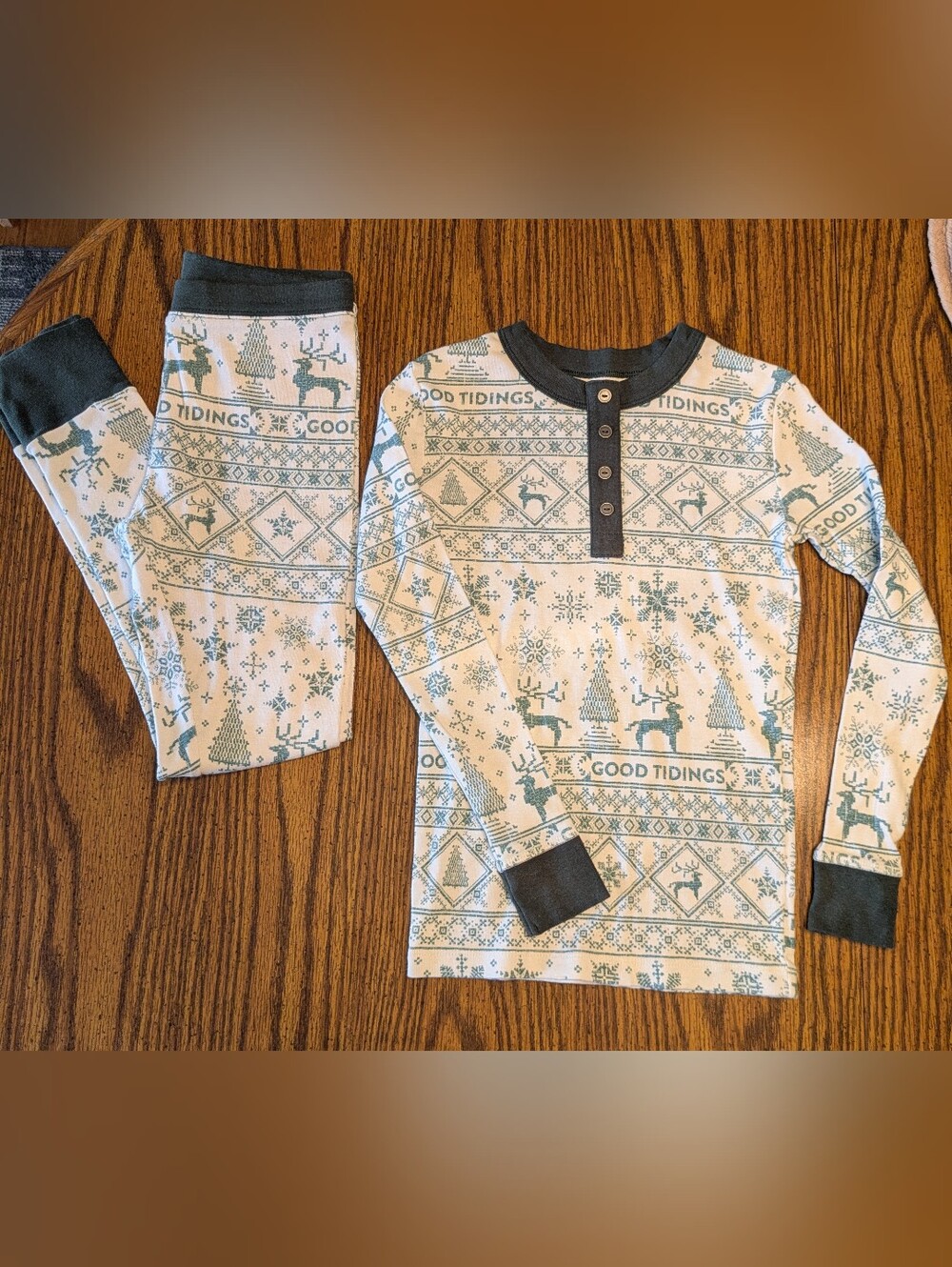 Hearth & Hand Holiday Christmas Kids Pajama Set Sz 8